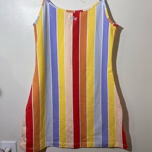 Nike Rainbow Stripe Mini Bodcon Dress